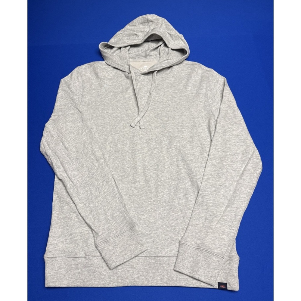 Faherty Slub‎ Hoodie Organic Cotton Gray Mens Size M Pullover